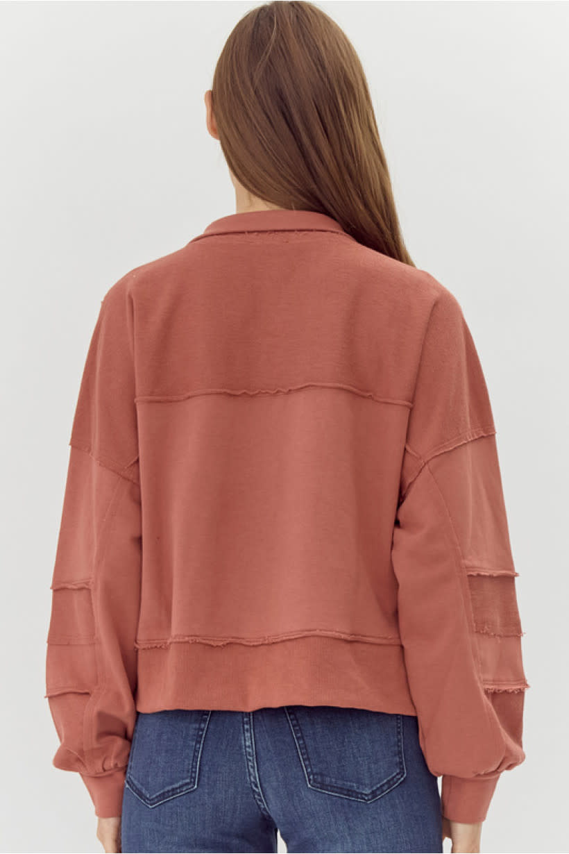 Jodifl Dark Mauve Cropped Top Pullover