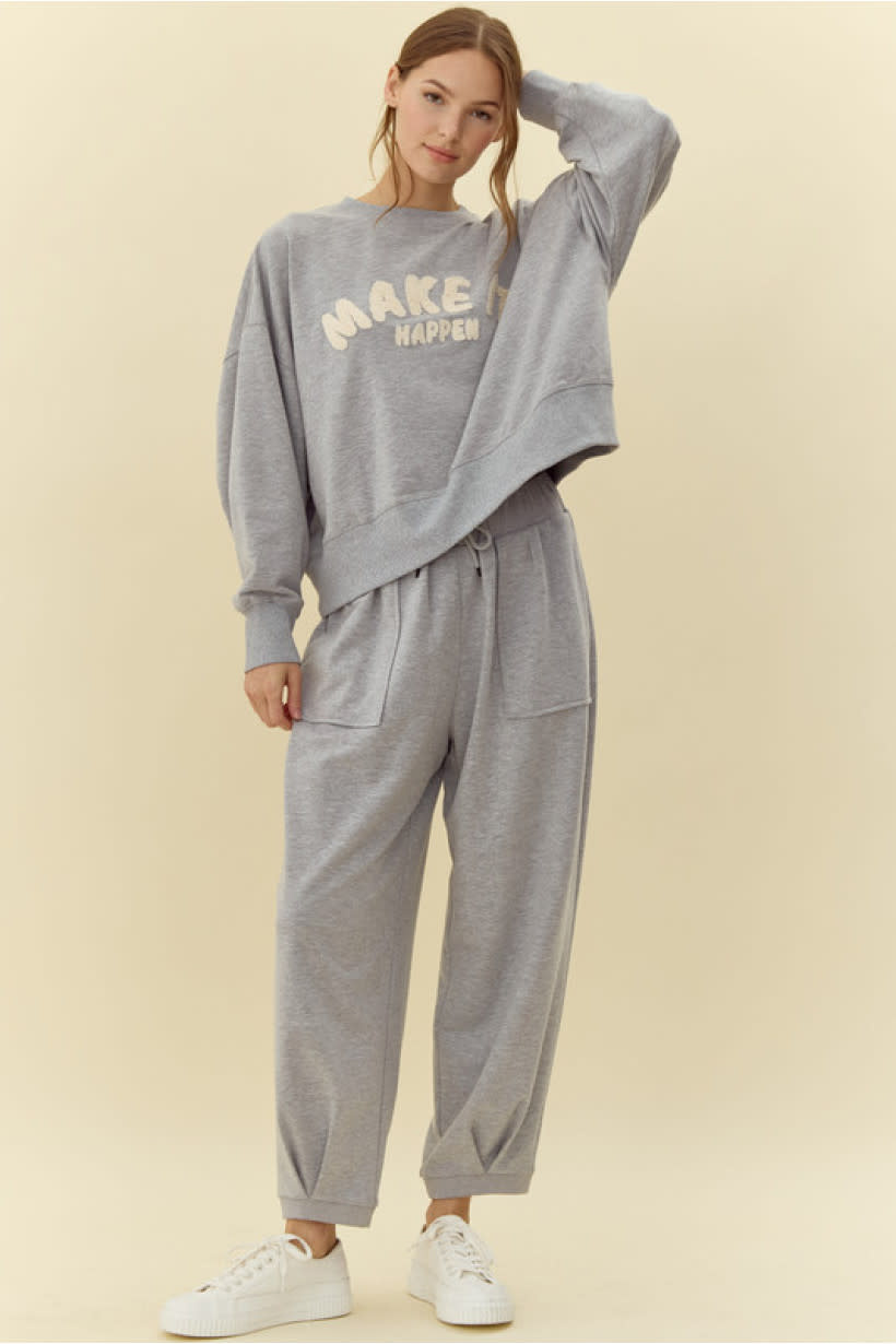 Jodifl H. Grey Solid Jogger Pants