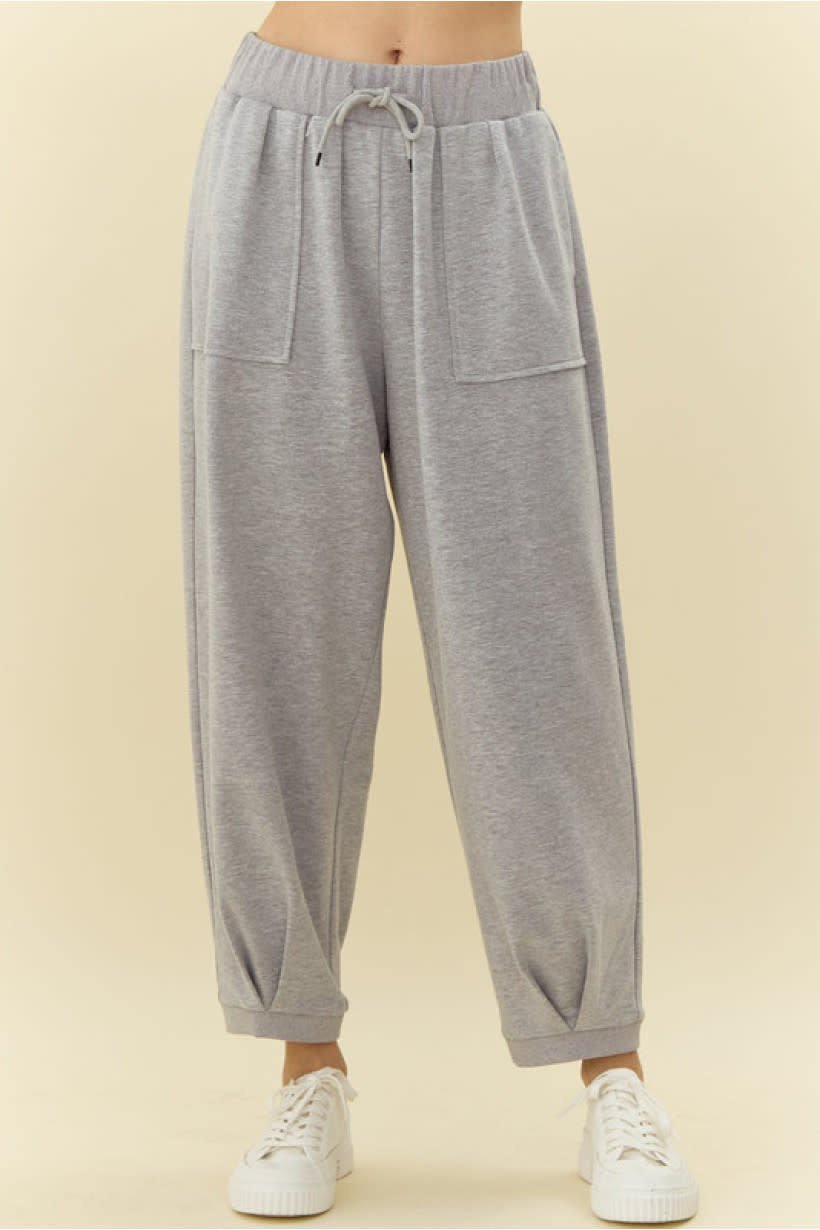 Jodifl H. Grey Solid Jogger Pants