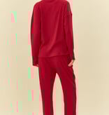 Jodifl Wine Ribbed Loose Relaxed Fit Set