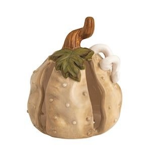 Mudpie MED TEXTURED STONEWARE PUMPKIN
