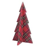 Mudpie RED TARTAN ACRYLIC TREE