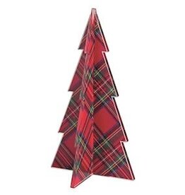 Mudpie RED TARTAN ACRYLIC TREE