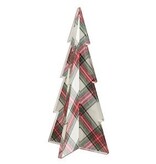 Mudpie WHITE TARTAN ACRYLIC TREE