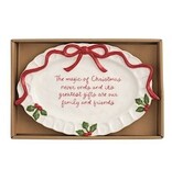Mudpie BOW XMAS SENTIMENT PLATE