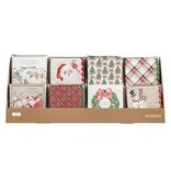 Mudpie TARTAN XMAS COCKTAIL NAPKINS (various)