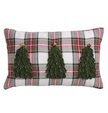 Mudpie LUMBAR VELVET TARTAN PILLOW