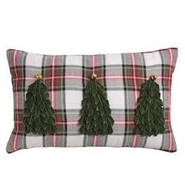 Mudpie LUMBAR VELVET TARTAN PILLOW