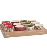 Mudpie TARTAN XMAS TIDBIT BOWL (various)