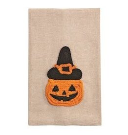 Mudpie PUMPKIN HALLOWEEN ROPE TOWEL