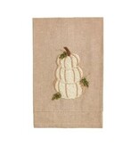 Mudpie STACKED PUMPKIN FRENCH KNOT TOWEL