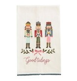 Mudpie NUTCRACKER POM TRIM TOWEL
