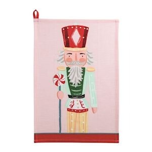 Mudpie PINK XMAS NUTCRACKER TOWEL