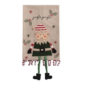 Mudpie ELF DANGLE LEG TOWEL