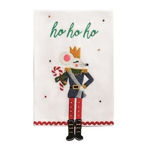 Mudpie RAT DANGLE EMBROIDERY TOWEL