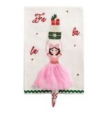 Mudpie SUGAR DANGLE EMBROIDERY TOWEL