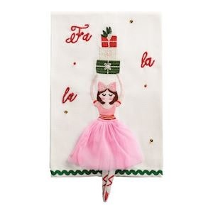 Mudpie SUGAR DANGLE EMBROIDERY TOWEL