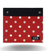 Shop CYA Crimson & Gray Lg Dots - Wide Cover Only