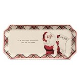 Mudpie SANTA TARTAN EVERYTHING TRAY