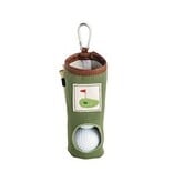 Mudpie GREEN EMBROIDERED GOLF BALL CADDY KEYCHAIN
