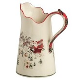 Mudpie XMAS SANTA SCENE PITCHER