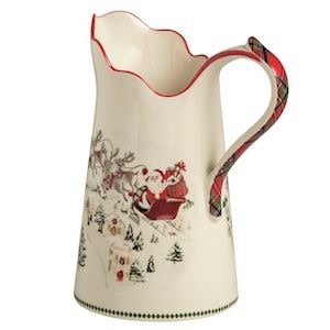 Mudpie XMAS SANTA SCENE PITCHER