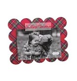 Mudpie OUR FIRST CHRISTMAS SCALLOP TARTAN ACRYLIC FRAME