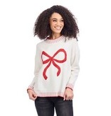 Mudpie WHITE WILDER BOW SWEATER SMALL