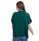 Mudpie GREEN CLAUDE CABLE KNIT SWEATER (ONE SIZE)