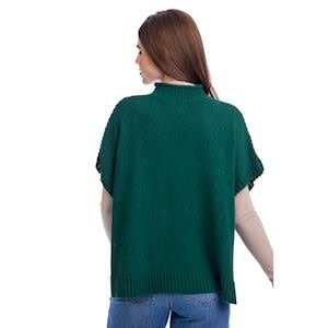 Mudpie GREEN CLAUDE CABLE KNIT SWEATER (ONE SIZE)