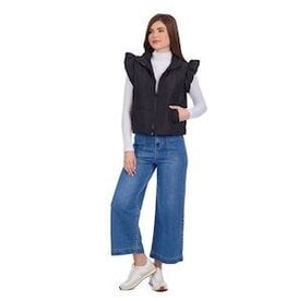 Mudpie BLACK LILE RUFFLE QUILTED VEST SMALL