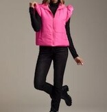 Mudpie PINK LILE RUFFLE QUILTED VEST SMALL