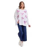 Mudpie BOW SPARKLE SWEATSHIRT (ONE SIZE)