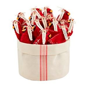Mudpie Felt Cardinal Ornament (various)