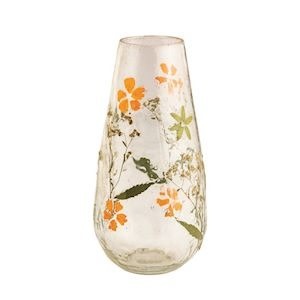 Mudpie LARGE FALL PRESSED FLOWER VASE