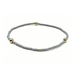 Erin Gray Gray Game Day Gold-Filled & Seed Bead Waterproof Bracelet Collection