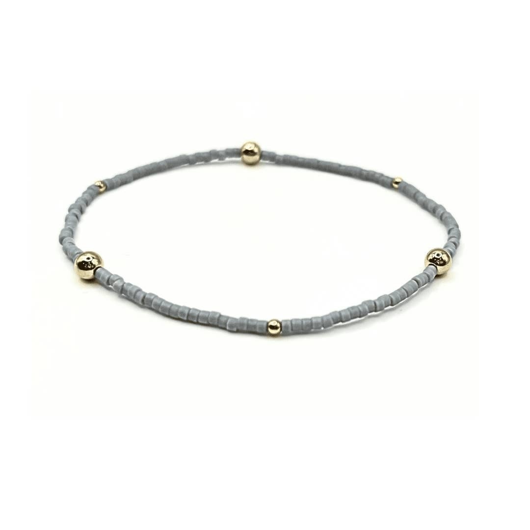 Erin Gray Gray Game Day Gold-Filled & Seed Bead Waterproof Bracelet Collection