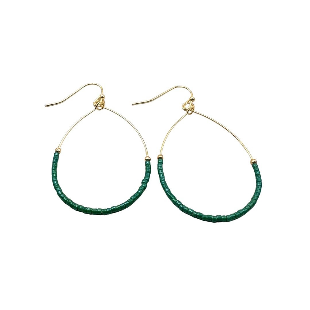 Erin Gray Green Aster Game Day Earrings