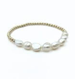 Erin Gray Baroque Row Pearl Bracelet in 14k Gold-Filled