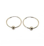Erin Gray Single 5mm Gold Bead on 14K Gold Endless Summer Hoops Collection