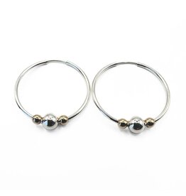 Erin Gray Mixed Metal on SILVER Endless Summer Hoops Collection