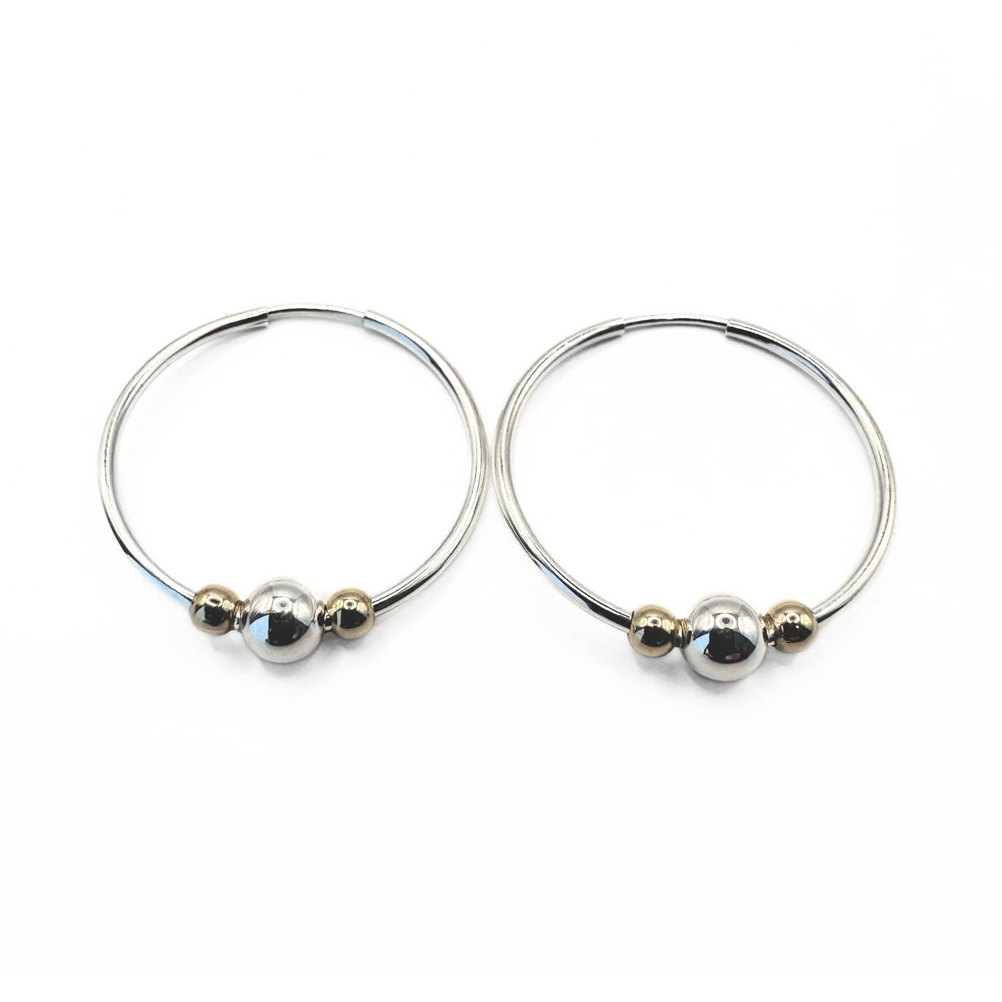 Erin Gray Mixed Metal on Silver Endless Summer Hoops Collection