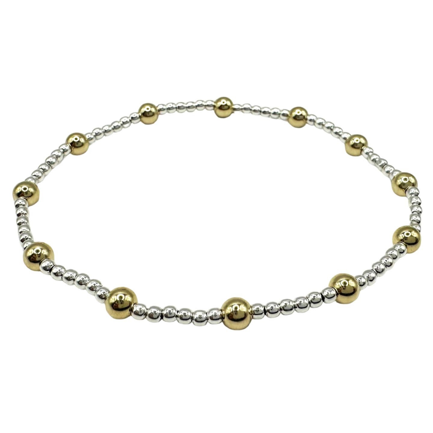 Erin Gray The Malibu Mix Collection 14k Gold-Filled and Sterling Beaded Bracelet
