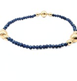 Erin Gray NAVY Nantucket Shimmer Collection 14k Gold- Filled Beaded Bracelets 6.5"