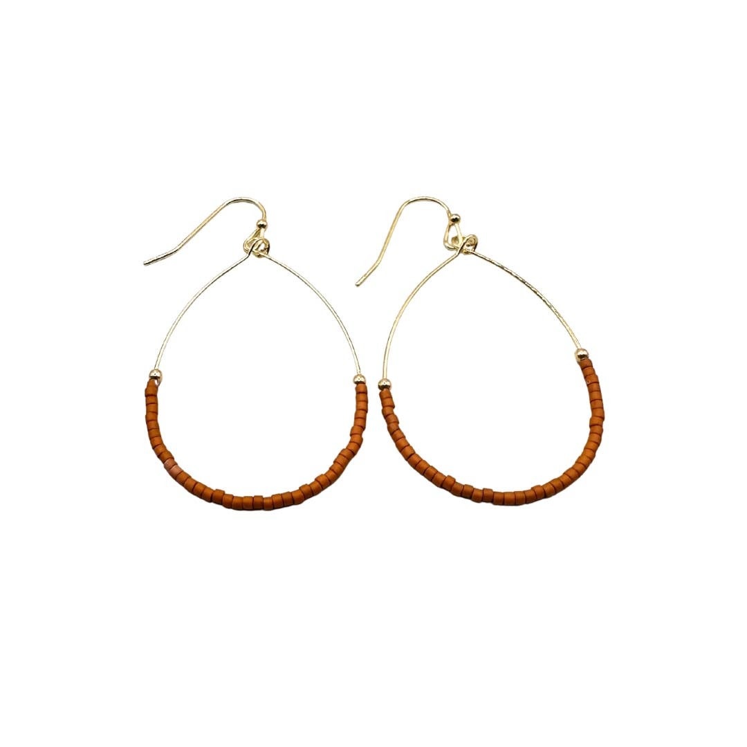 Erin Gray Burnt Orange Aster Game Day Earrings