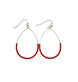 Erin Gray Crimson Aster Game Day Earrings