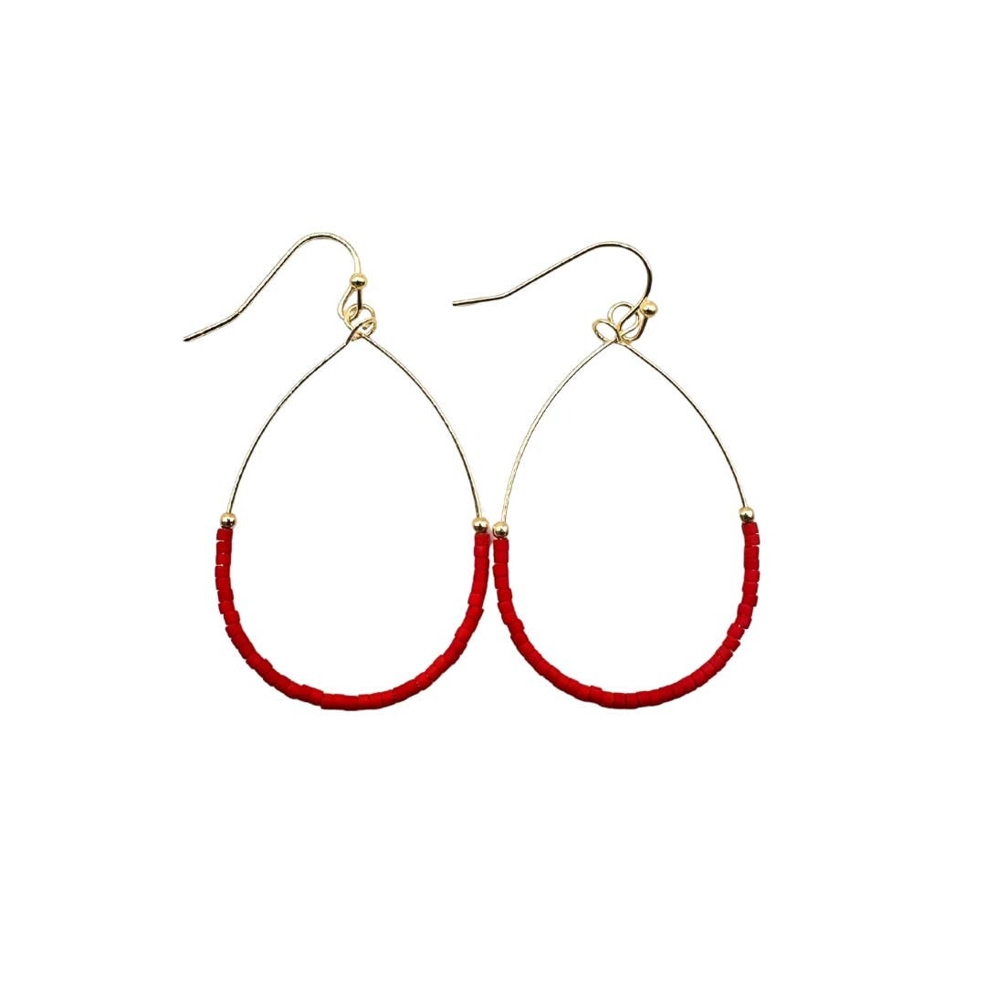 Erin Gray Crimson Aster Game Day Earrings