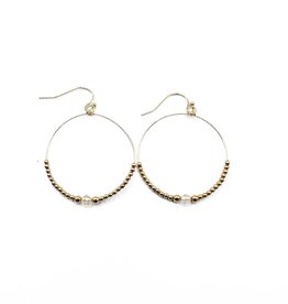 Erin Gray Small-35mm Crystal Collection 14k Gold-Filled Beaded Hoops