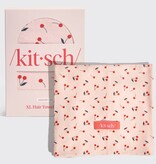 kitsch XL Hair Towel Wrap - Cherry Print