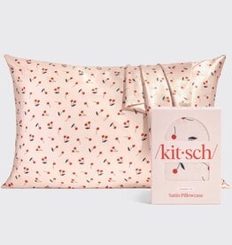 kitsch Satin Pillowcase Standard - Cherry Print